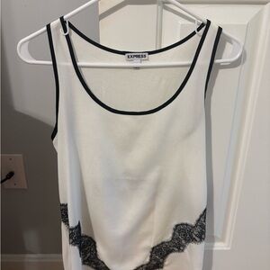 Express White Tank with Black Trim